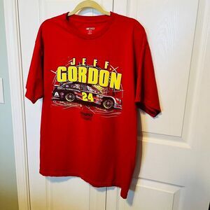 NASCAR Jeff Gordon #24 Red Short Sleeve Shirt Popover Mens Size XL Driver Racing